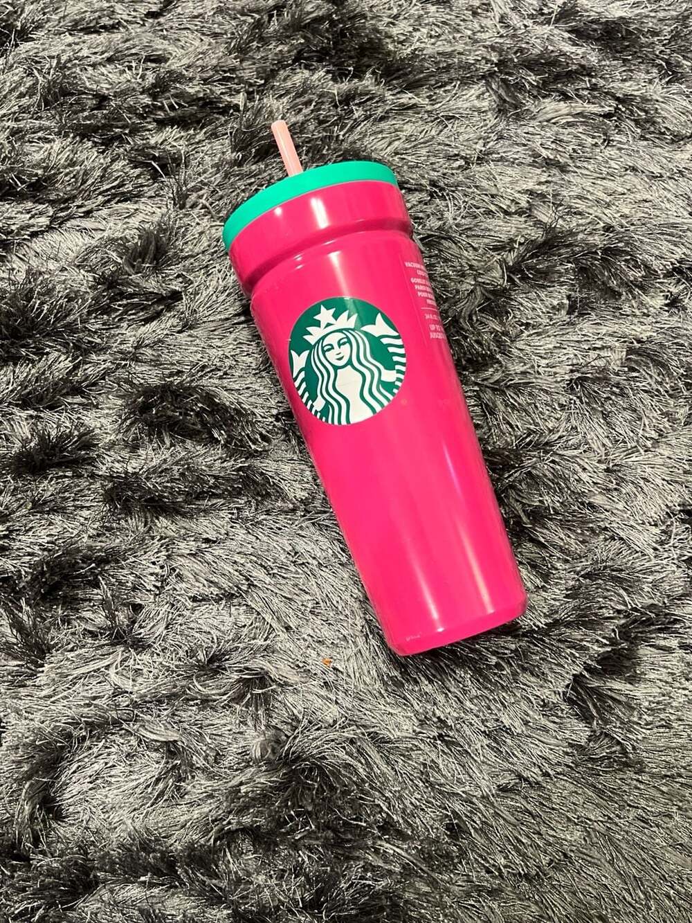 Starbucks 2024 Christmas Vacuum Insulated Tumbler Twist Pink & Green 24oz !NEW!